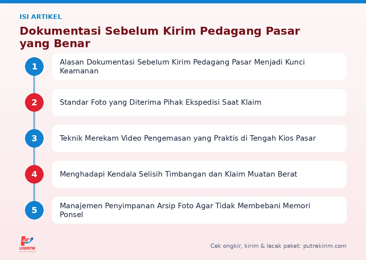 Peta isi artikel Dokumentasi sebelum kirim pedagang pasar - Putra Kirim