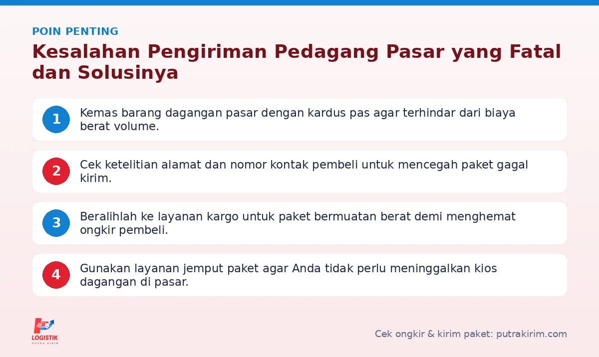 Poin penting: Kesalahan Pengiriman Pedagang Pasar yang Fatal dan Solusinya