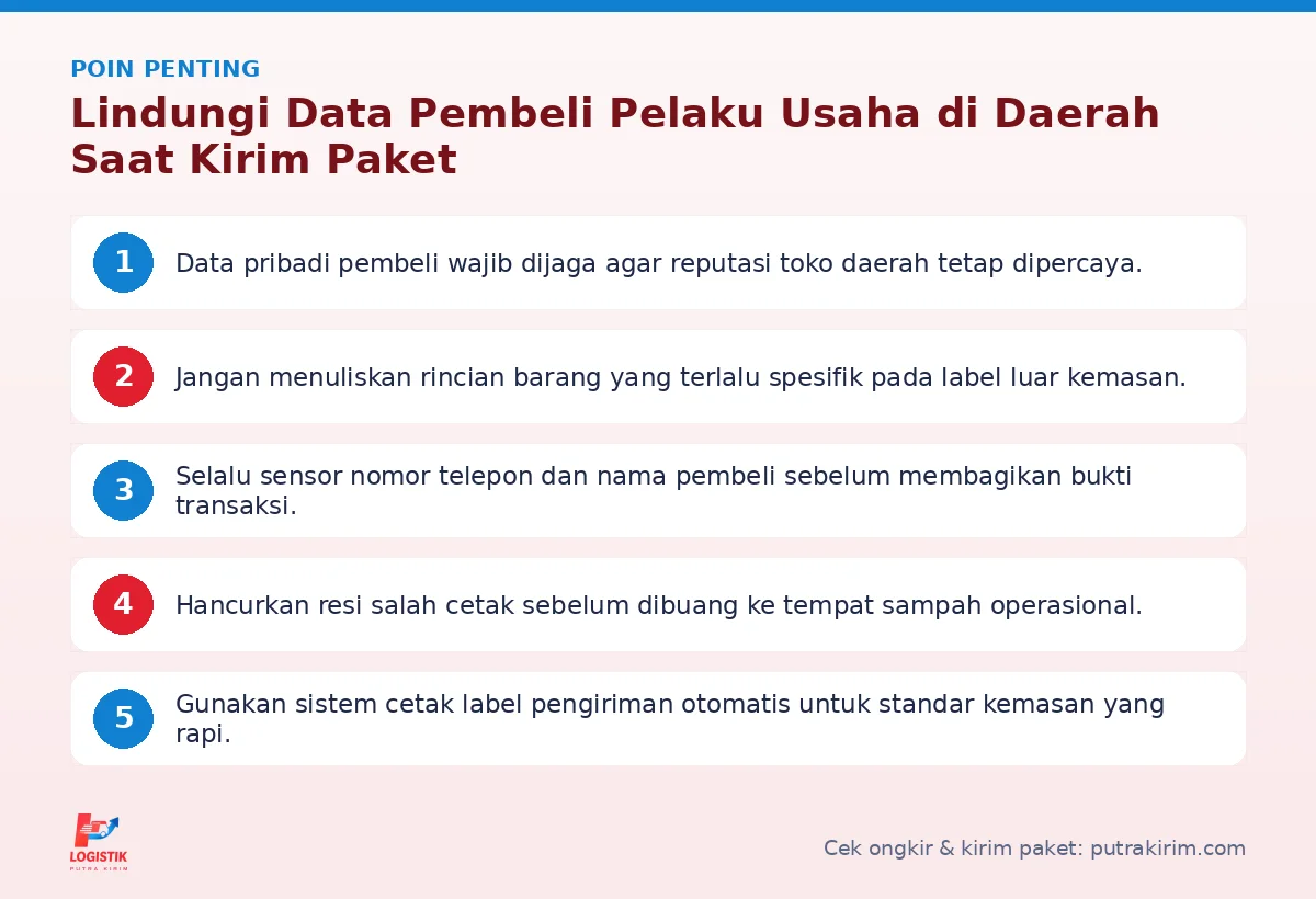 Poin penting: Lindungi Data Pembeli Pelaku Usaha di Daerah Saat Kirim Paket
