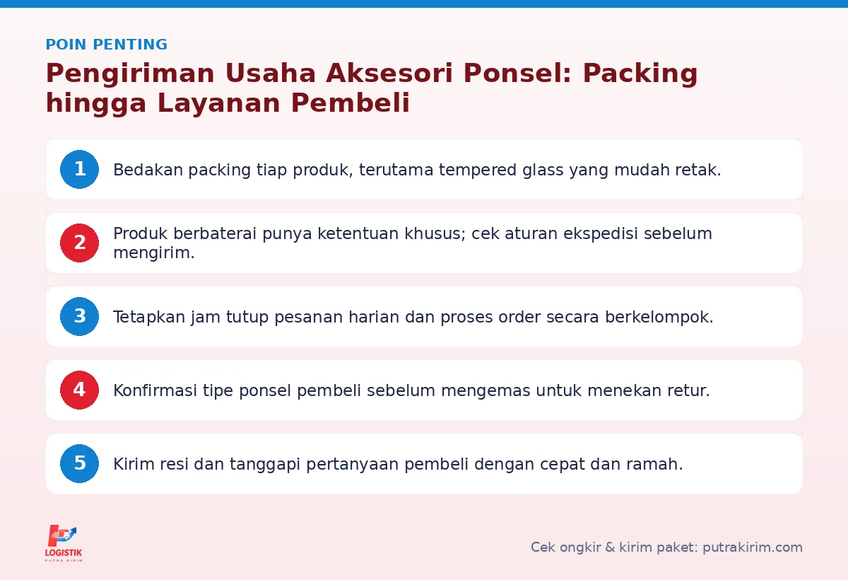 Poin penting: Pengiriman Usaha Aksesori Ponsel: Packing hingga Layanan Pembeli