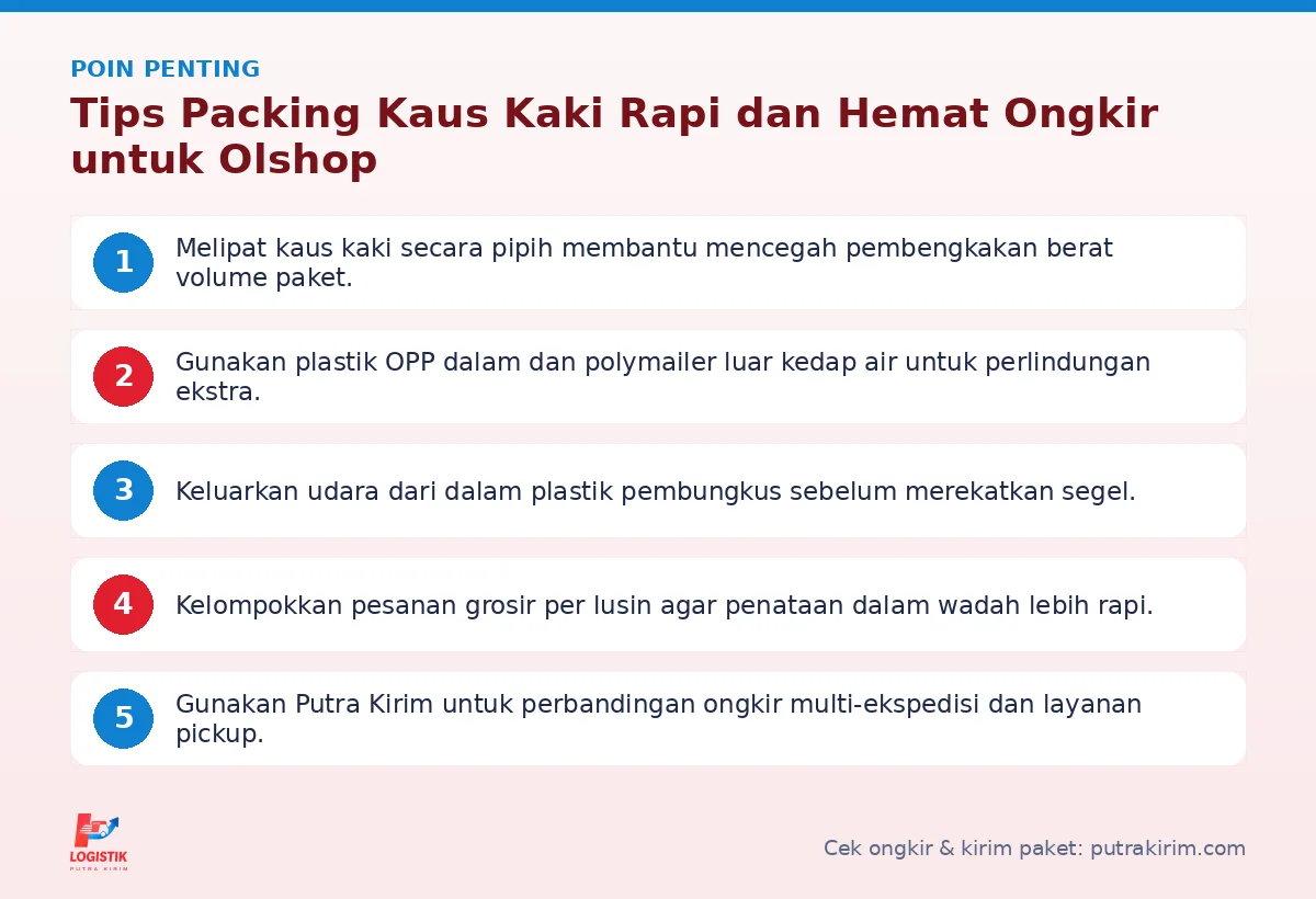 Poin penting: Tips Packing Kaus Kaki Rapi dan Hemat Ongkir untuk Olshop